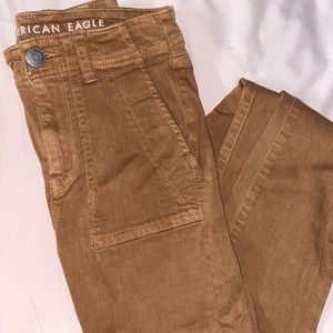 American Eagle Dark Khaki Hi Rise Jeggings